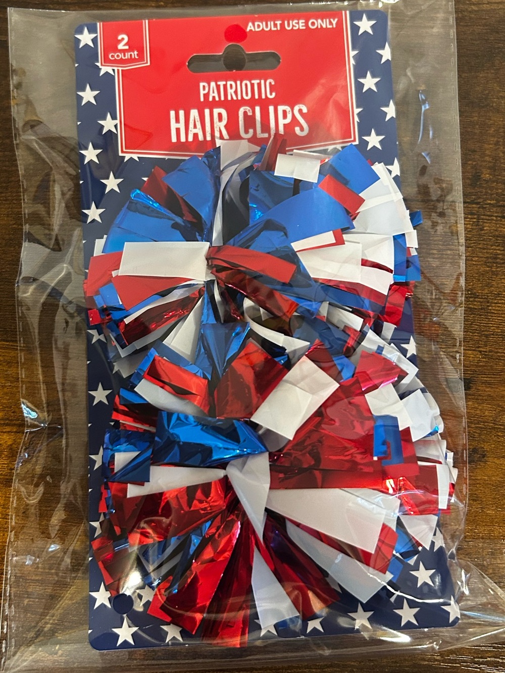 Patriotic Hair Clips - Red, White‎ & Blue